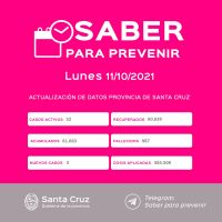 Saber Para Prevenir | Informe Epidemiológico | Lunes 11 de octubre