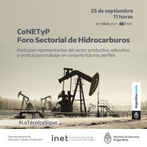 Educación participará del  Primer Encuentro Virtual de Foro del Petróleo y Gas
