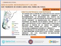 ALERTA METEOROLÓGICO POR VIENTOS INTENSOS CON RÁFAGAS