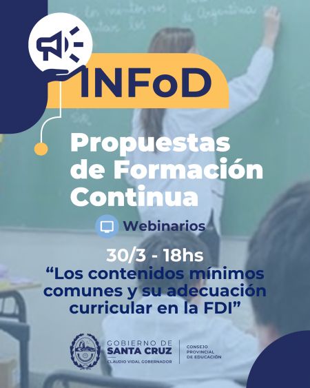 Educación convoca a participar del webinario sobre Adecuación curricular en la Formación Docente