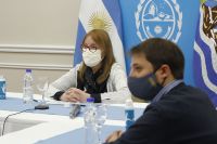 Alicia participó de la inauguración del nuevo cuartel de bomberos de Fitz Roy