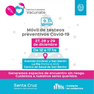 Avanza la campaña de vacunación y los testeos en Río Gallegos
