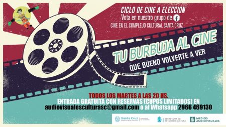 “Tu Burbuja Al Cine”: El próximo martes llegan los mejores filmes nacionales al Complejo Cultural Santa Cruz