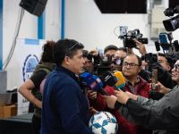 El gobernador Claudio Vidal, tras el acto en el Cepard, dialogó con los medios de comunicación.