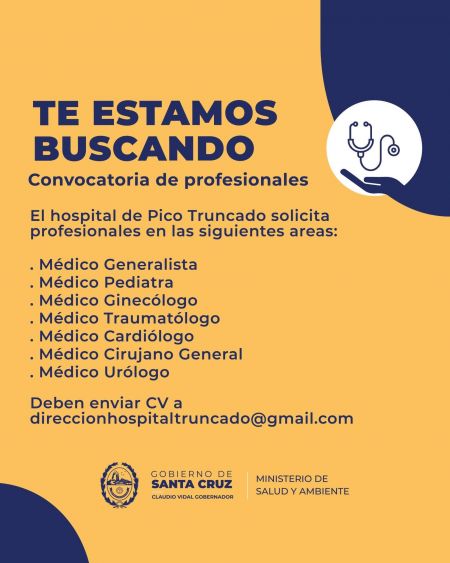 Convocatoria a profesionales de la salud