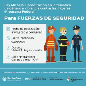 Perspectiva de Género: Ley Micaela para todas las aéreas de seguridad y de las fuerzas provinciales