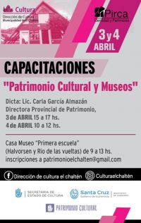 Brindarán capacitaciones en “Patrimonio Cultural y Museos” en El Chaltén