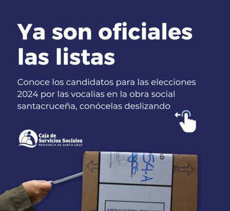 Caja de Servicios Sociales: Se oficializaron las candidaturas por las vocalías, conócelas