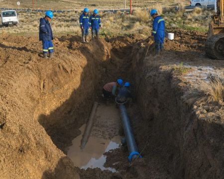 Agua y Saneamiento trabajó para reparar el acueducto en la localidad.