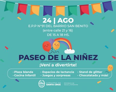 Salud invita al Paseo de la Niñez en el barrio San Benito