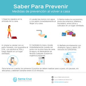 Recomendaciones de prevención para volver a casa