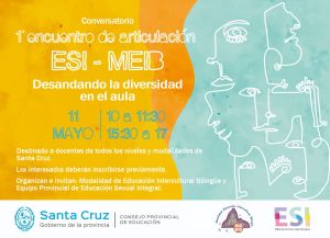 Se realizará Conversatorio 1° Encuentro de articulación “Desandando la diversidad en el aula”