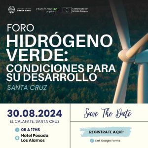 Concretarán el Foro Regional sobre Hidrógeno Verde en Santa Cruz