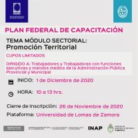 Santa Cruz participa Plan Federal de Capacitación