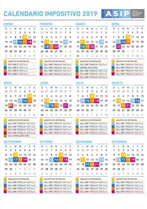 La ASIP informó el Calendario Impositivo 2019