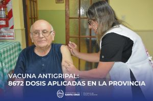 Más de ocho mil seiscientas personas recibieron la vacuna antigripal en Santa Cruz