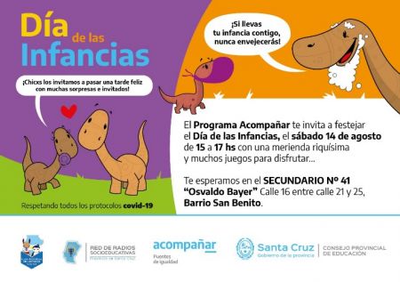 El Programa Acompañar invita a festejar el Día de las Infancias