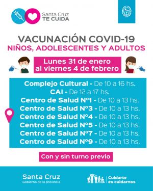 Del 31 de enero al 4 de febrero: detalles de los puestos de vacunación