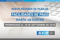 La ASIP prorrogó el plazo para regularizar deudas en 48 cuotas