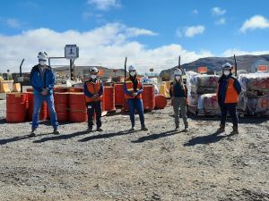 Producción participó en los controles sanitarios a las mineras