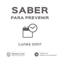 Saber para prevenir | Lunes 20 de julio | Corte 19 horas