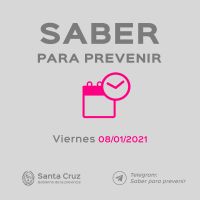 Saber para Prevenir | informe epidemiológico | Viernes 8 de enero