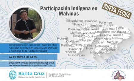 Educación propone el Conversatorio &quot;Participación Indígena en Malvinas” a estudiantes y docentes secundarios