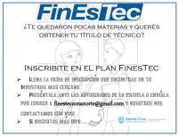 Apertura de inscripciones para el Plan FinESTec en Zona Norte