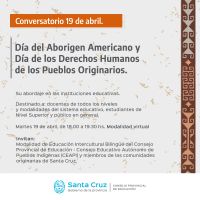 Invitan a participar de un conversatorio en el Día del Aborigen Americano y de los Derechos Humanos de los Pueblos Originarios