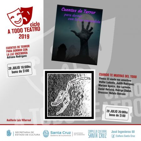 El ciclo “A todo teatro” propone dos obras diferentes para este fin de semana