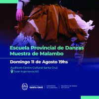 Llega la muestra de Malambo de la Escuela Provincial de Danzas