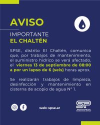 Comunicado de Servicios Públicos Sociedad del Estado El Chaltén