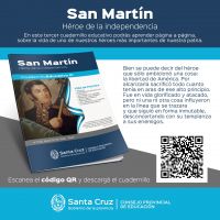 Educación pone a disposición el cuadernillo educativo sobre el General José de San Martín