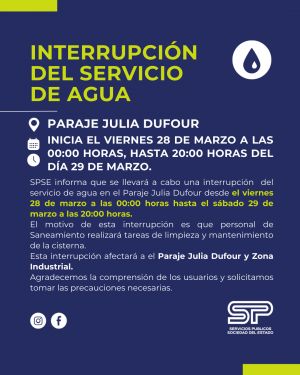 Comunicado de Servicios Públicos