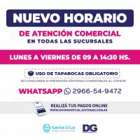 Distrigas informa el nuevo horario de atención comercial