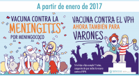 Se suman dos vacunas al calendario nacional de vacunación 2017: VPH y Meningococo