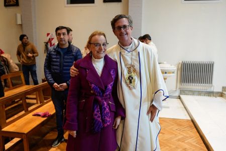 Alicia acompañó la última misa del Obispo García Cuerva al frente de la Diócesis de Rio Gallegos