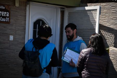 “Vale Santa Cruz”: Hoy los equipos territoriales recorrieron el Bº Jorge Newbery de Río Gallegos