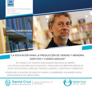 Convocan a charla sobre “Educación para la producción de verdad y memoria”