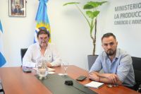 El subsecretario de Transporte, José Maldonado, y el director general de Desarrollo Aéreo, Andrés Casanova, durante la reunión.