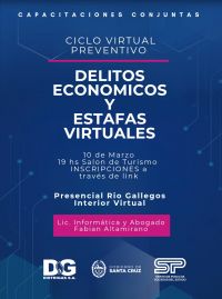 Se encuentran abiertas las inscripciones para la capacitación sobre delitos económicos y estafas virtuales