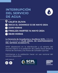 Comunicado de Servicios Públicos para Caleta Olivia