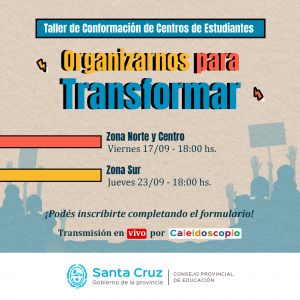 Educación invita al Taller sobre Conformación de Centro de Estudiantes