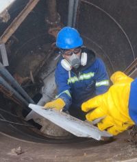 Servicios Públicos llevó a cabo el armado de guías en la estación de bombeo cloacal de Piedra Buena