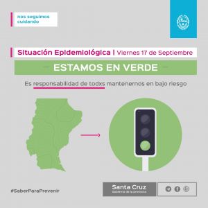 Semáforo Epidemiológico: Las localidades de Santa Cruz están en verde por quinta semana consecutiva