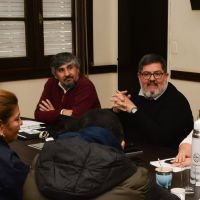El secretario de Estado de Función Pública, Oscar Barrientos, participó de la reunión con los gremios. 