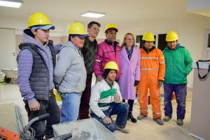 Alicia recorrió la obra de refacción integral del Centro de Salud Mental