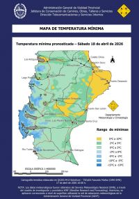 Vialidad informa sobre el estado del clima para el fin de semana