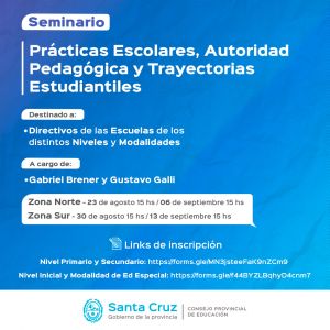 Dictarán el seminario “Prácticas Escolares, Autoridad Pedagógica y Trayectorias Estudiantiles”