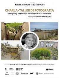 Invitan a la Charla–Taller de Fotografía a cargo de la reconocida artista Berta Giménez